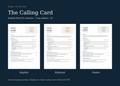The Calling Card Word CV collection: three editable editions for £2.