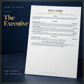 The Executive editable CV template — Page to Offer product mockup