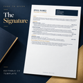 The Signature editable CV template — Page to Offer product mockup